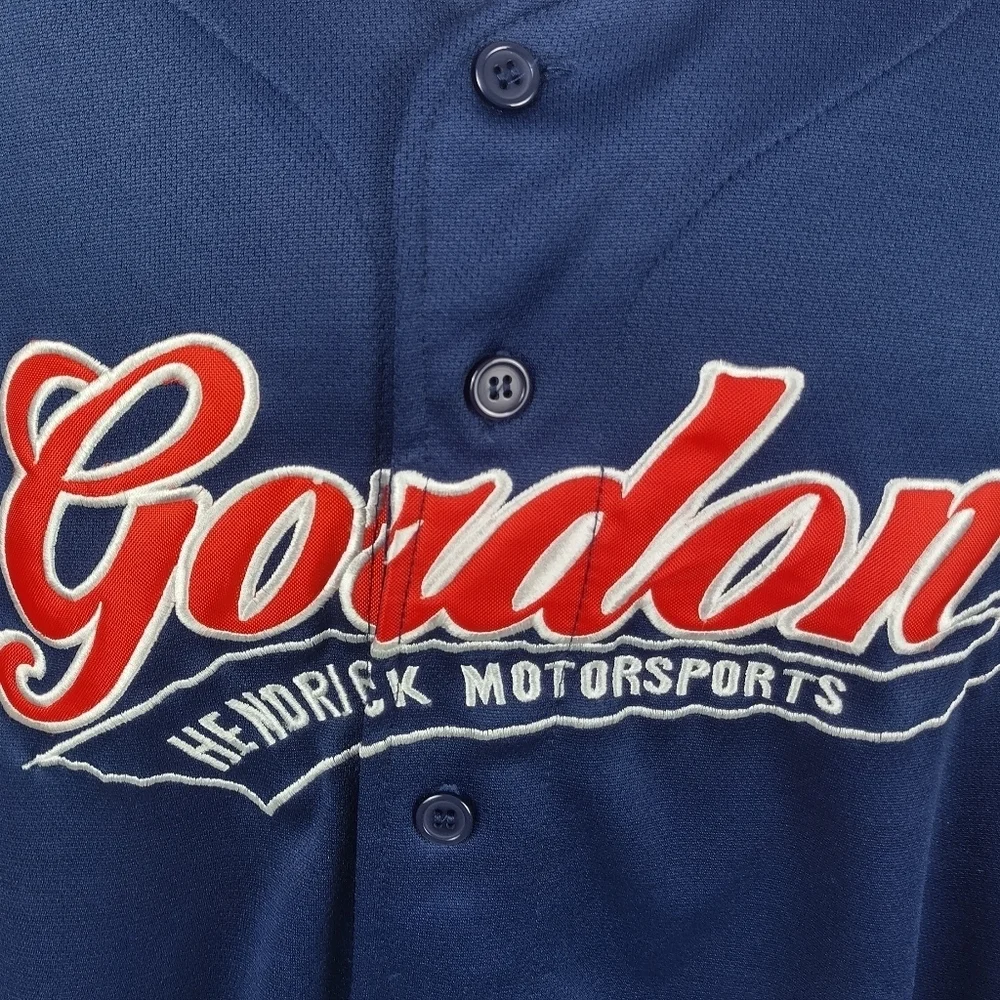 jeff gordon Nascar Chase Baseball Button Up Jersey Size XL Hendricks Motors Team